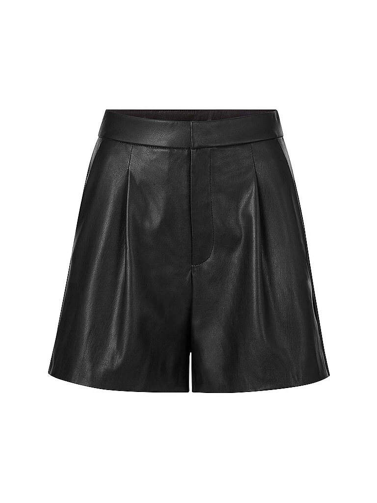 Richroyal Shorts en piel sintética negro