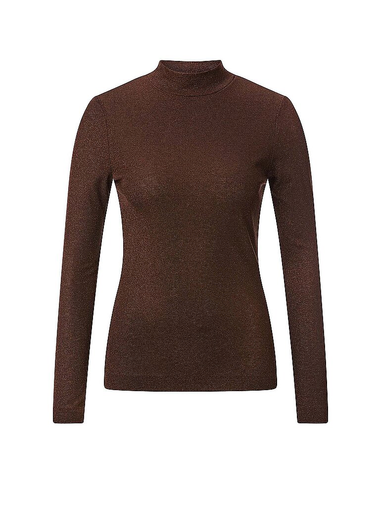 Richroyal Jersey de cuello alto marrón