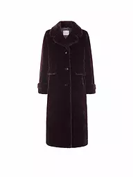 RICHROYAL | Abrigo de piel sintética | Rojo oscuro