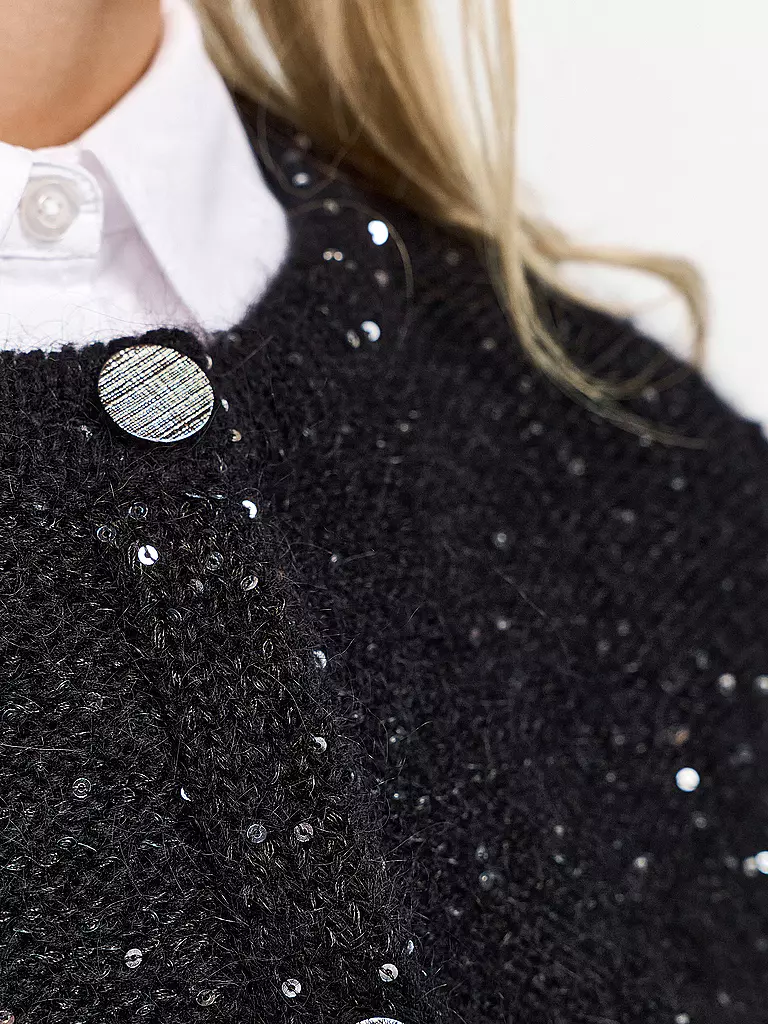 RICHROYAL | Cárdigan Boxy Fit | Negro