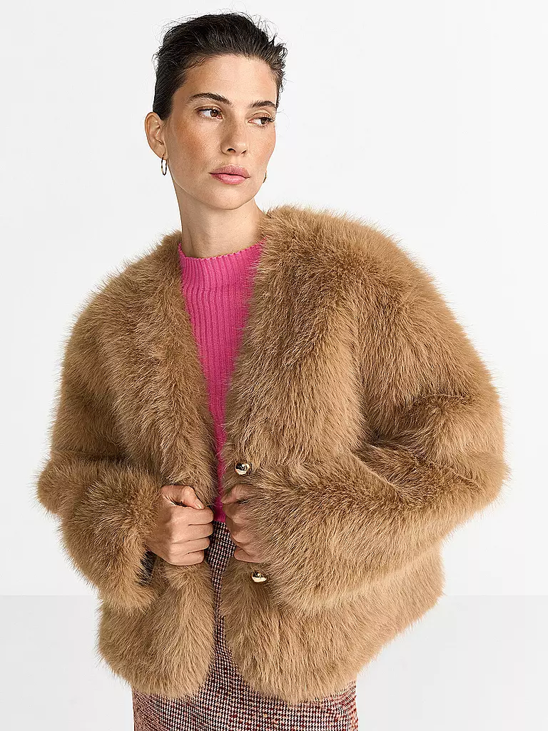 RICHROYAL | Chaqueta con aspecto de piel | Camel