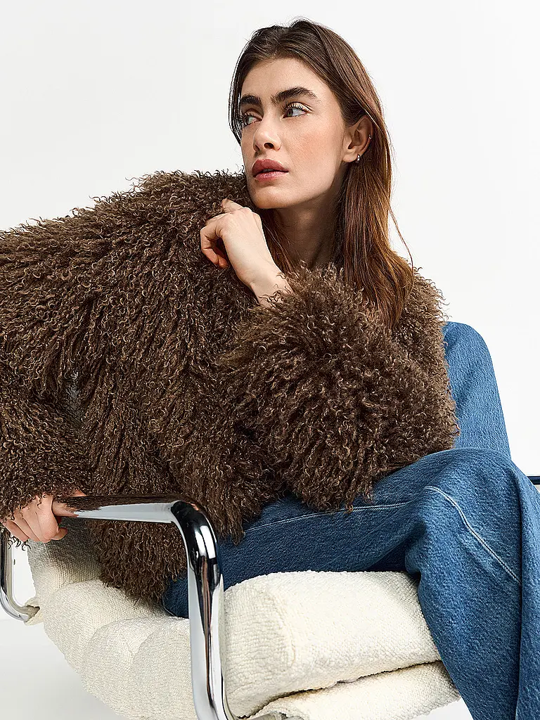 RICHROYAL | Chaqueta con aspecto de piel | Marrón