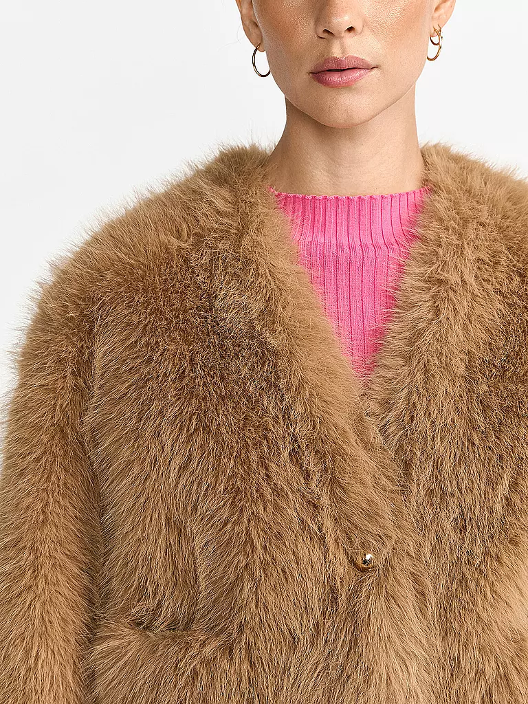 RICHROYAL | Chaqueta con aspecto de piel | Camel