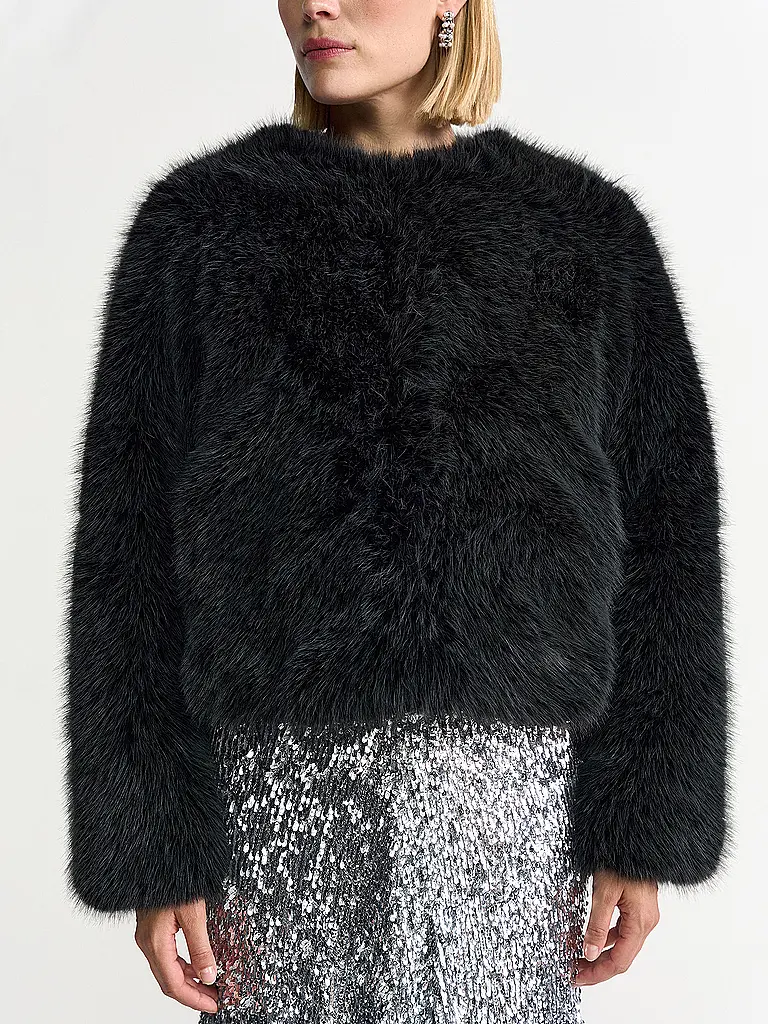 RICHROYAL | Chaqueta con aspecto de piel | Negro