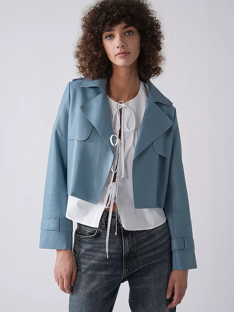 RICHROYAL | Chaqueta de cuero | Azul claro