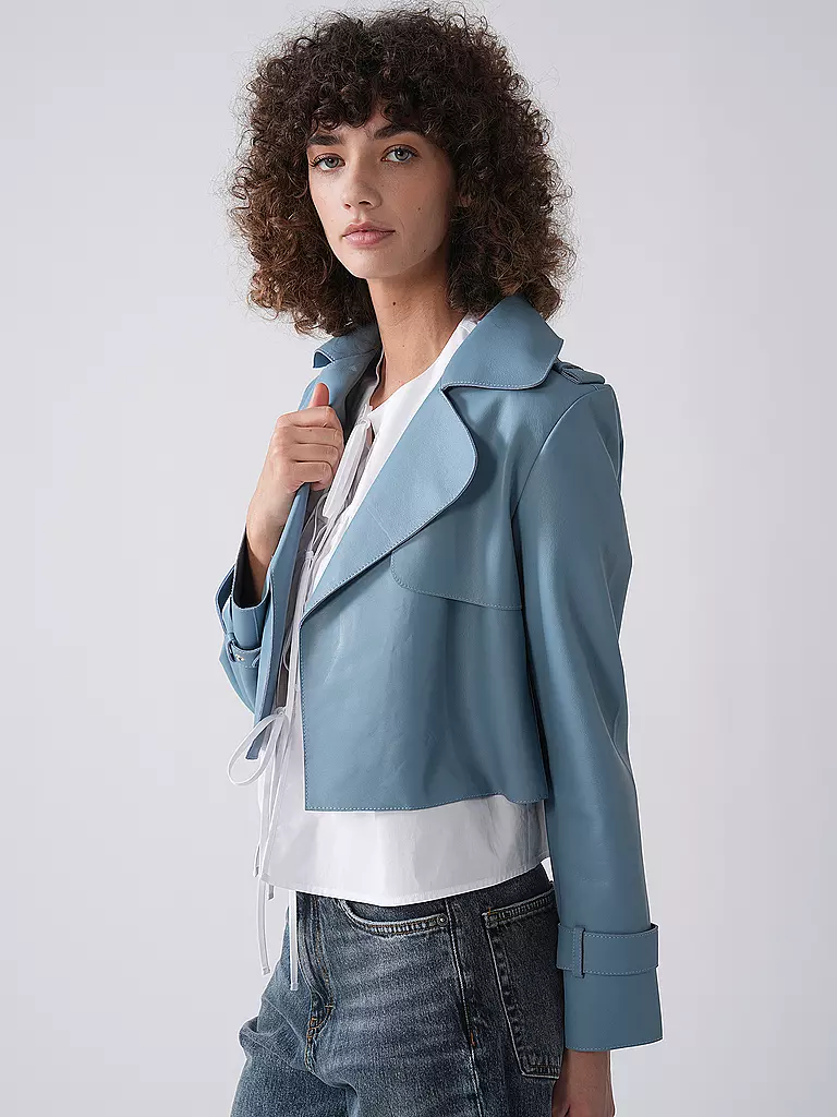 RICHROYAL | Chaqueta de cuero | Azul claro