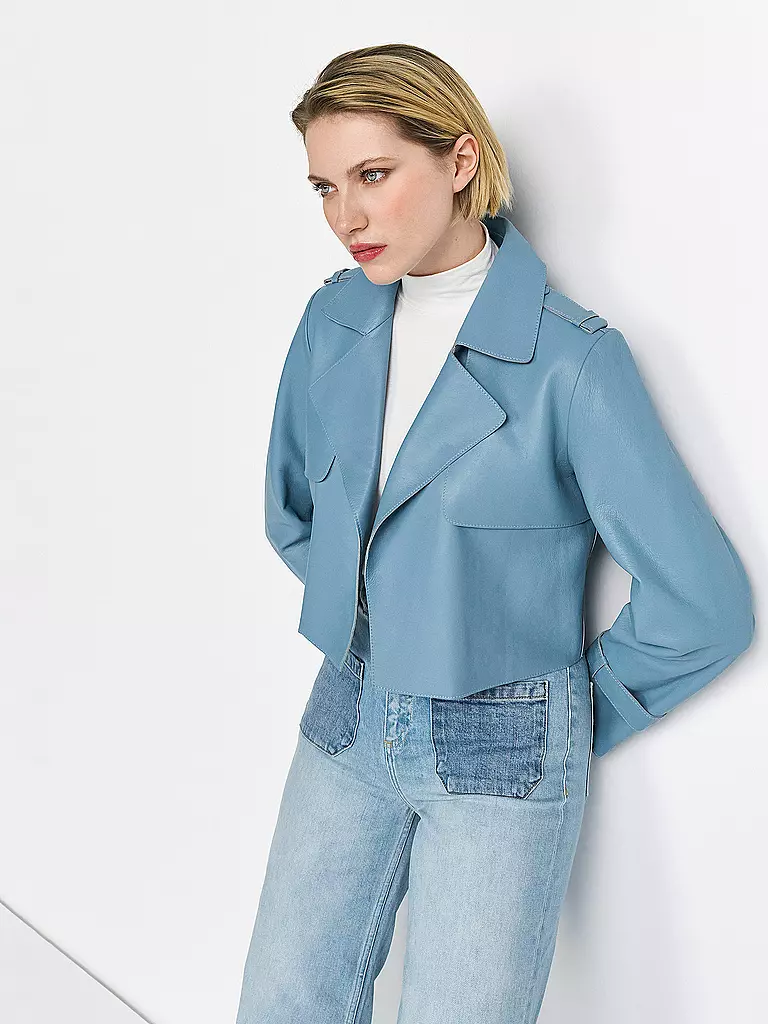 RICHROYAL | Chaqueta de cuero | Azul claro