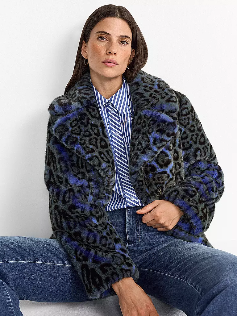 RICHROYAL | Chaqueta en óptica de piel | Azul