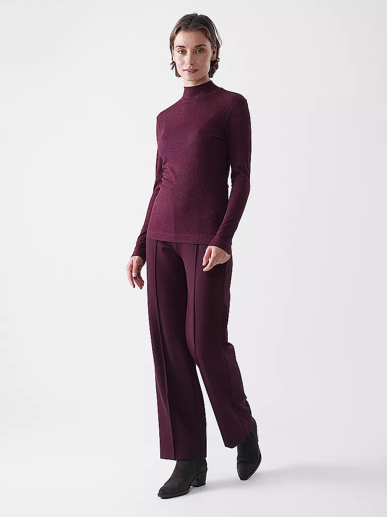 RICHROYAL | Jersey de cuello alto | Rojo oscuro