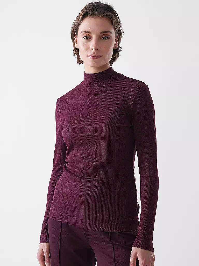 RICHROYAL | Jersey de cuello alto | Rojo oscuro