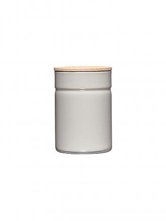 RIESS | Recipiente hermético - Recipiente de almacenamiento de esmalte con tapa de madera de fresno "Truehomewear" 12 cm 525ml