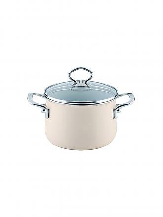 RIESS | Olla para carne con tapa de cristal NOUVELLE 20cm/4l Avorio