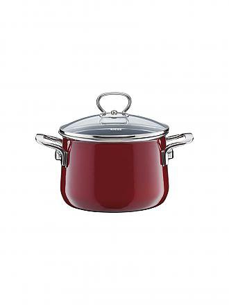RIESS | Olla para carne con tapa de cristal NOUVELLE 20cm/4l Rosso