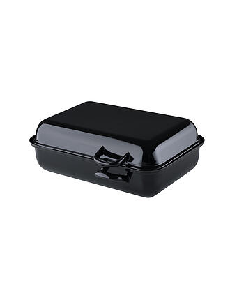 RIESS | Asador doble de esmalte Compacto 37x22cm negro