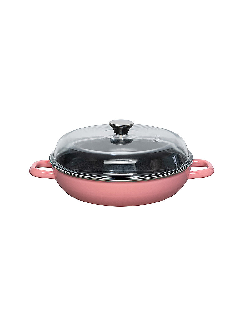 Cacerola para estofar con tapa 28cm Rosa coral