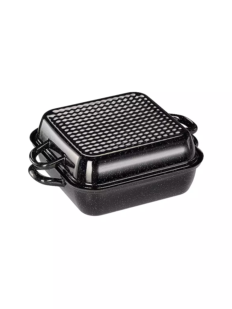 RIESS | Bratpfanne mit Deckel 26x26cm Schwarz | Negro