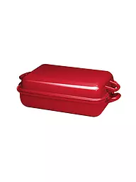 RIESS | Bratpfanne mit Deckel 37x26cm Rojo | Rojo oscuro