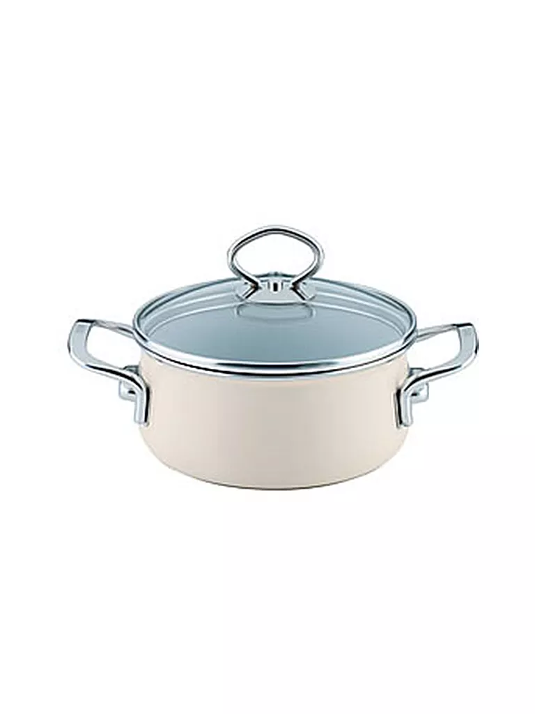 RIESS | Cacerola con tapa de cristal NOUVELLE 16cm/1l Avorio | Beige