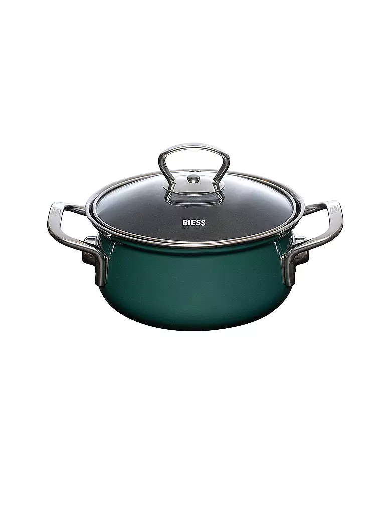 RIESS | Cacerola con tapa de vidrio TEAL 16cm/1l Azul verdoso | Petróleo