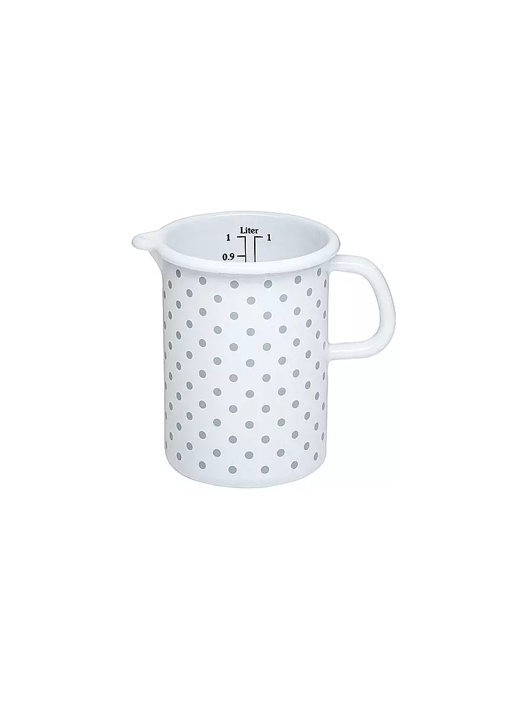 RIESS | Medidor de cocina 10cm / 1l Puntos Gris | Blanco