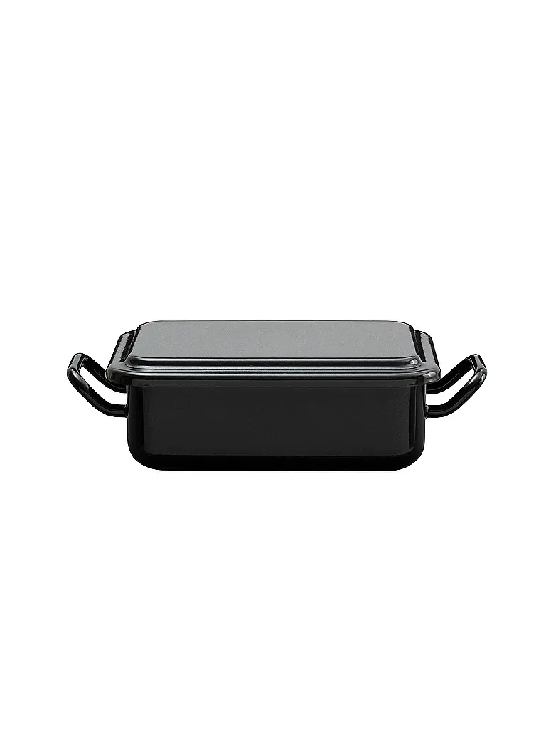 RIESS | Mini fuente para hornear y servir de 15x11x5cm/0,5l, esmalte negro | Negro