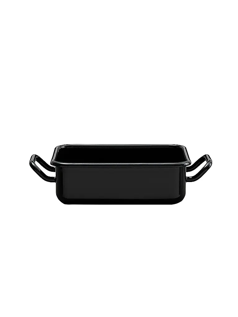 RIESS | Mini fuente para hornear y servir de 15x11x5cm/0,5l, esmalte negro | Negro