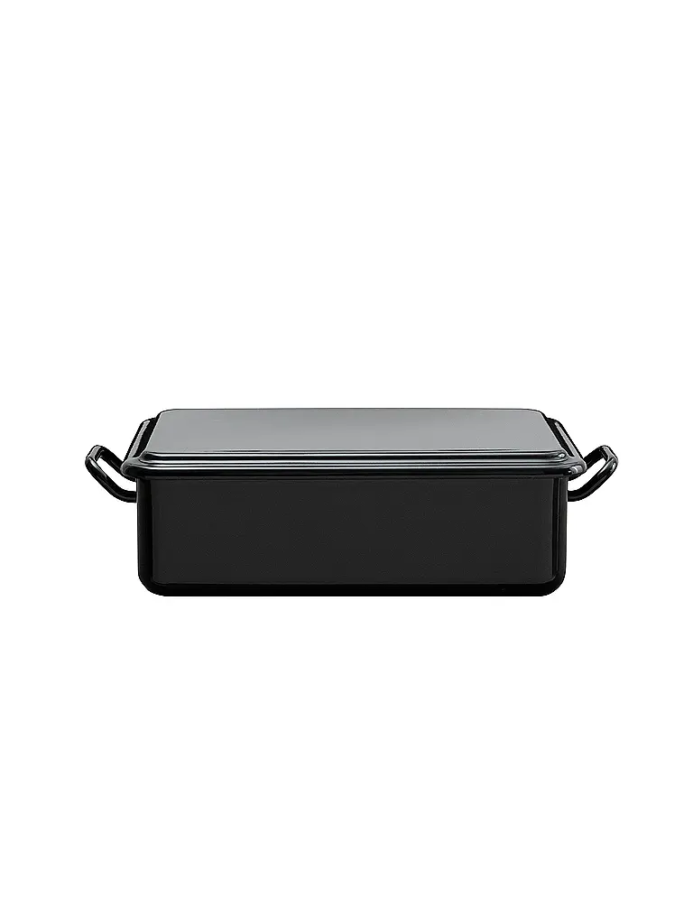 RIESS | Mini fuente para hornear y servir de 23x15x7cm/1,5l, esmalte negro | Negro