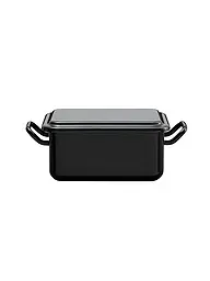 RIESS | Mini molde para hornear y servir 15x11x7cm/0,7l esmalte negro | Negro