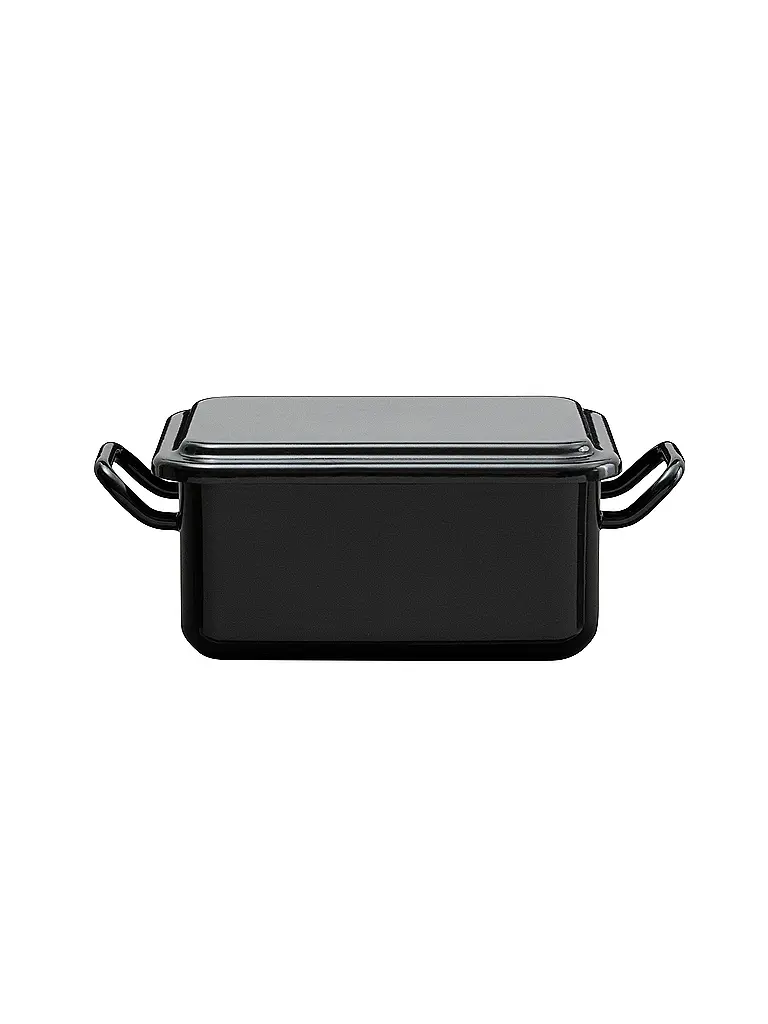 RIESS | Mini molde para hornear y servir 15x11x7cm/0,7l esmalte negro | Negro
