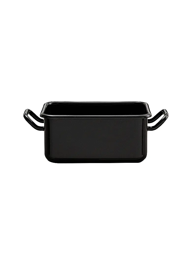 RIESS | Mini molde para hornear y servir 15x11x7cm/0,7l esmalte negro | Negro