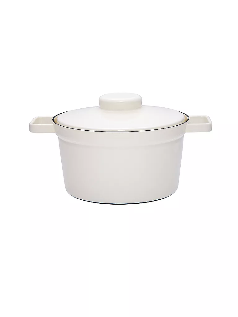 RIESS | Olla de esmalte con tapa "Aromapot - Truehomeware" 24cm 3,5l | Blanco