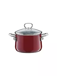 RIESS | Olla para carne con tapa de cristal NOUVELLE 20cm/4l Rosso | Rojo oscuro