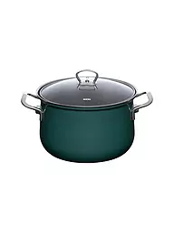 RIESS | Olla para carne con tapa de cristal TEAL 24cm/6l Azul verdoso | Petróleo