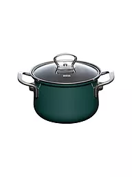 RIESS | Olla para carne con tapa de vidrio TEAL 16cm/1,5l Verde azulado | Petróleo