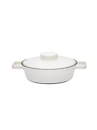 RIESS | Pfanne de esmalte con tapa "Aromapot - Truehomewear" 24cm | Blanco