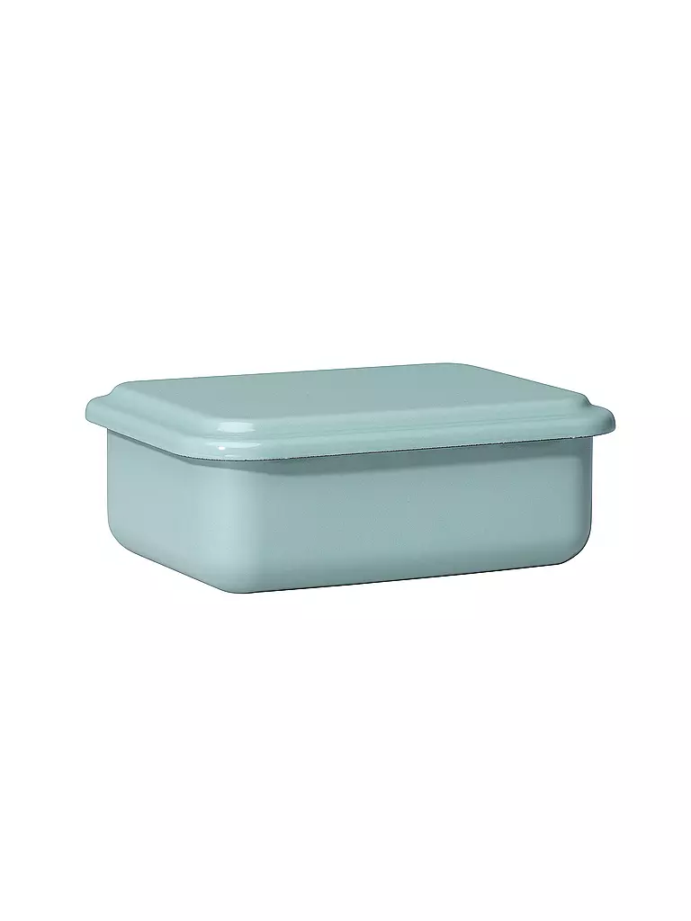 RIESS | Recipiente de almacenamiento con tapa 15x11x4cm Verde salvia | Verde claro