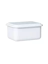 RIESS | Recipiente de almacenamiento con tapa 15x11x7cm verde salvia | Blanco