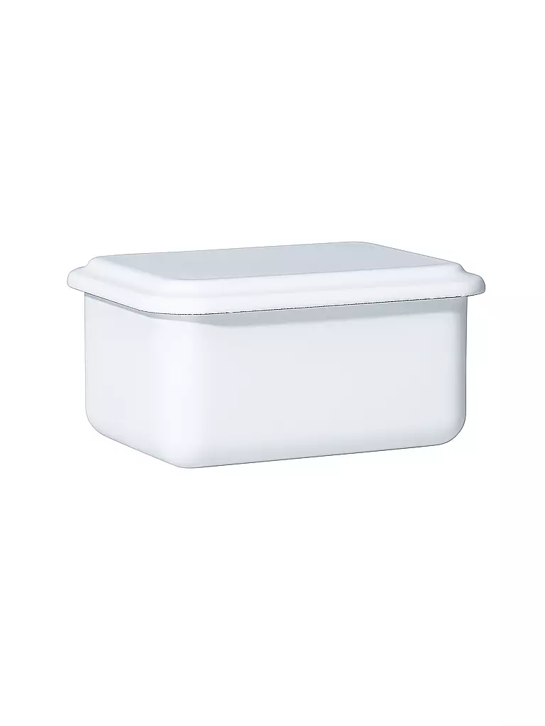 RIESS | Recipiente de almacenamiento con tapa 15x11x7cm Blanco | Blanco