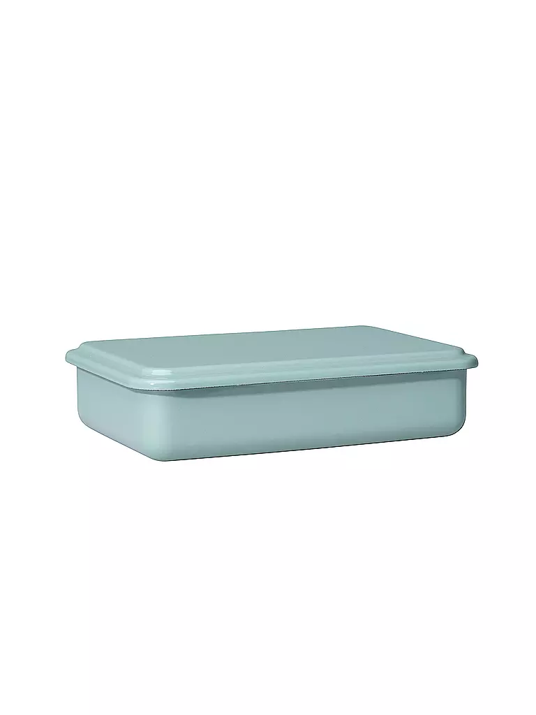 RIESS | Recipiente de almacenamiento con tapa 23x15x5cm verde salvia | Verde claro