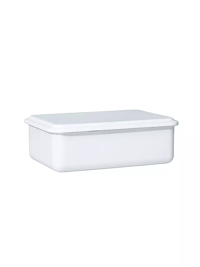 RIESS | Recipiente de almacenamiento con tapa 23x15x7cm Blanco | Blanco
