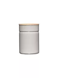 RIESS | Recipiente hermético - Recipiente de esmalte con tapa de madera de fresno "Truehomewear" 12 cm 525ml | Gris