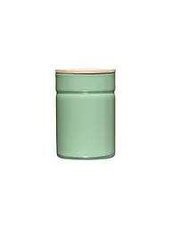 RIESS | Recipiente hermético - Recipiente de esmalte con tapa de madera de fresno "Truehomewear" 12 cm 525ml | Verde