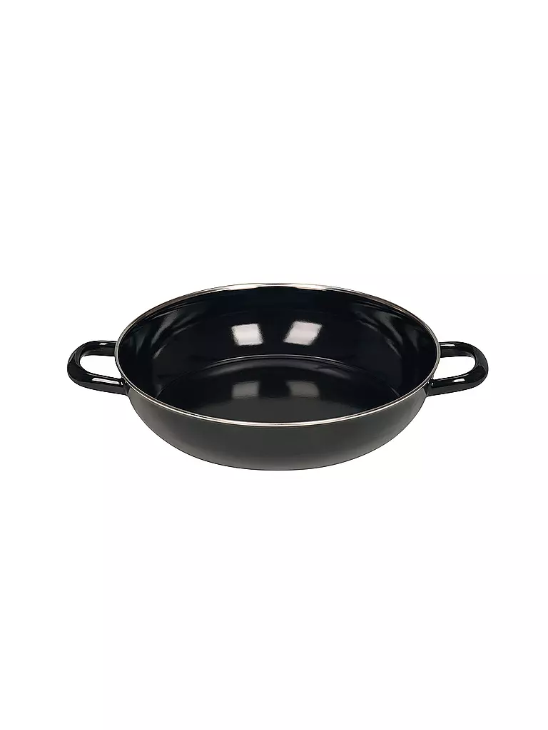 RIESS | Schmorpfanne de esmalte negro de 28 cm | Negro