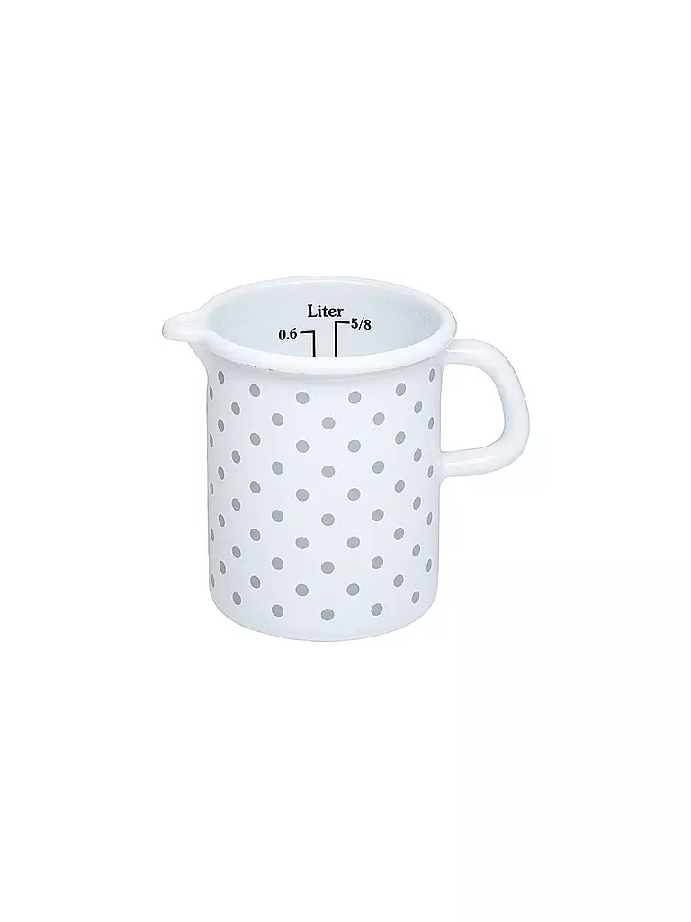 RIESS | Vaso medidor 9cm / 0,5l Puntos Gris | Blanco