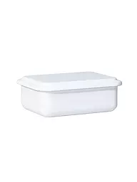 RIESS | Recipiente de almacenamiento con tapa 15x11x4cm Verde salvia | Blanco