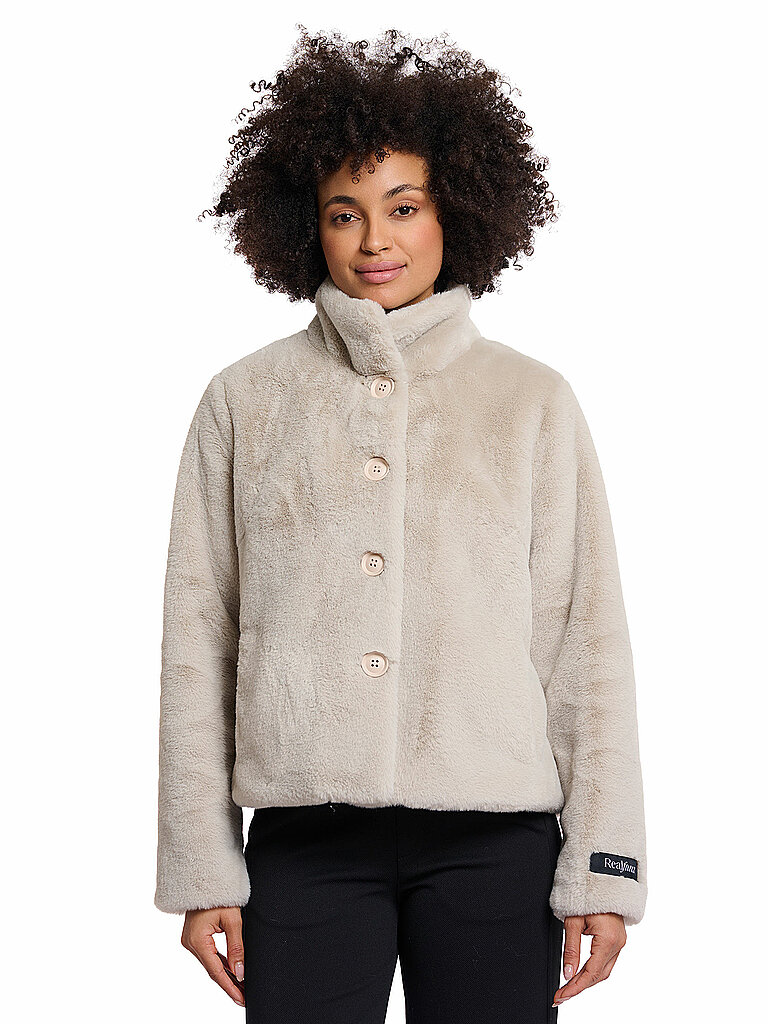 Rino&pelle Chaqueta con aspecto de piel VIE crema