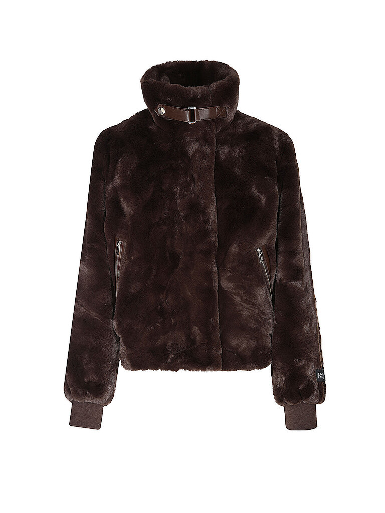 Rino&pelle Chaqueta efecto pelo AMBRA marrón