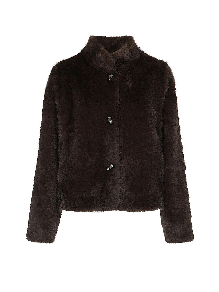 Rino&pelle Chaqueta de efecto pelo marrón
