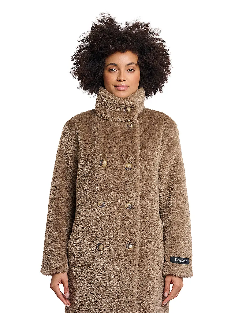 RINO&PELLE | Abrigo con aspecto de piel ENA | Camel