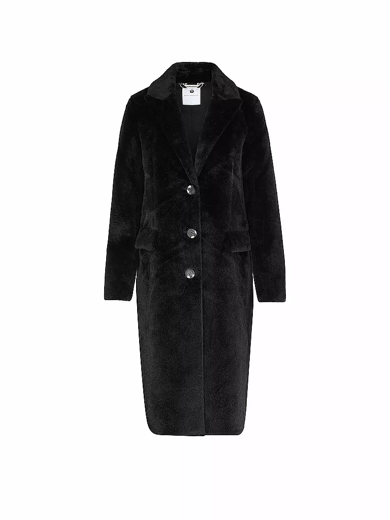 RINO&PELLE | Abrigo con aspecto de piel SAAMI | Negro